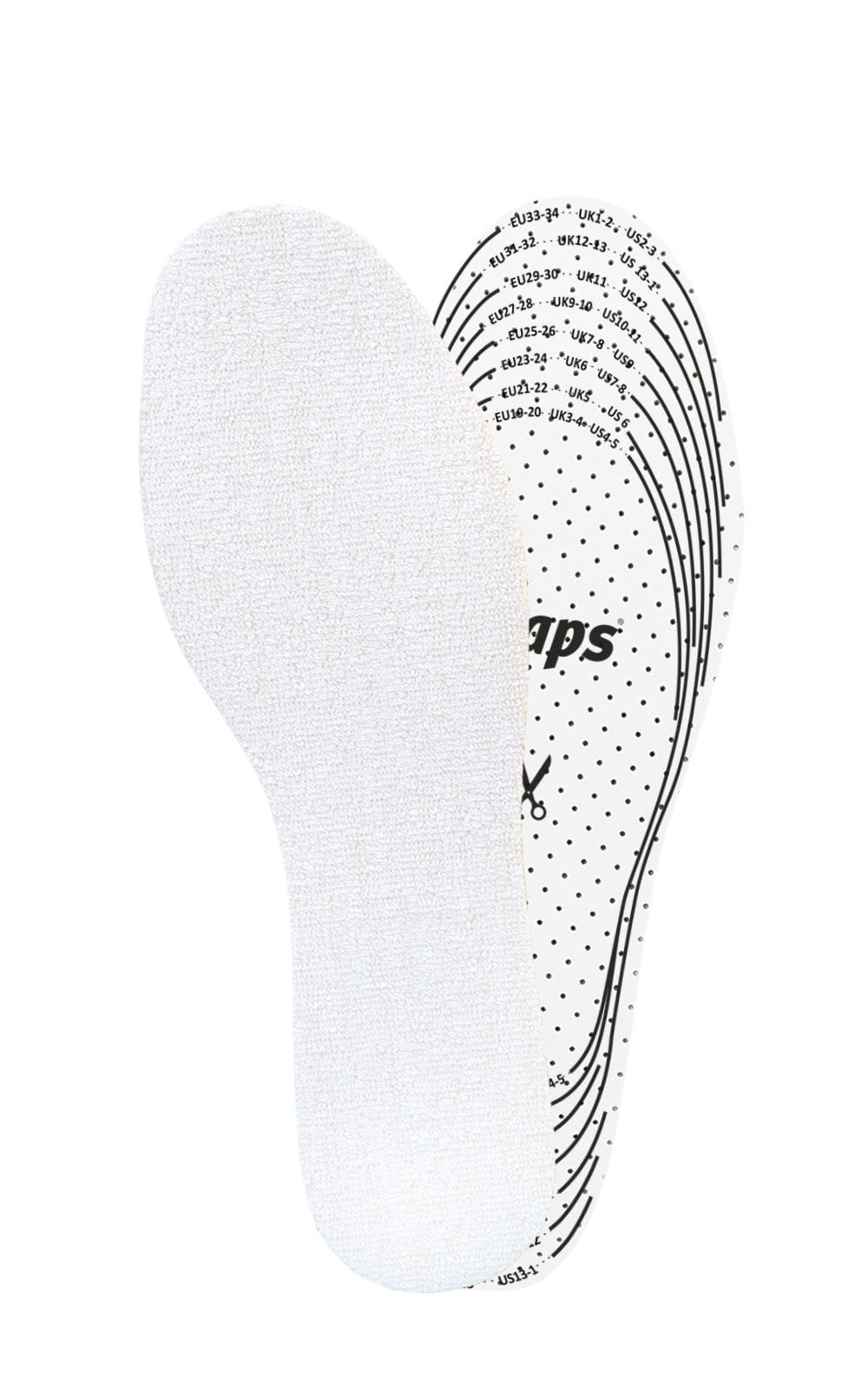 Shock And Sweat Absorbing Shoe Insoles for Kids, Terry Cloth Frotte