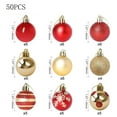 thumbnail image 3 of Eespoir 50PC Christmas Decoration Tree Ball Ornament, Hanging Home Party Decoration, Hanging Christmas Decor, For Home Party Decoration Gift, Bulk Set Value(F), 3 of 9