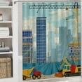 thumbnail image 6 of Orinice Construction Vehicles Bathroom Decor Set - Colorful Luxurious Graphic Print Polyester Fabric Shower Curtain Set with Hooks 36x72, 6 of 7