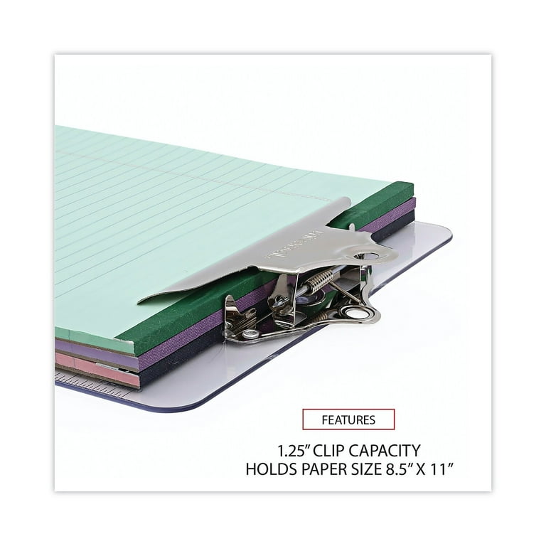 Plastic Clipboard with High Capacity Clip, 1.25 Plastic Clipboard with High Capacity Clip, 1.25
