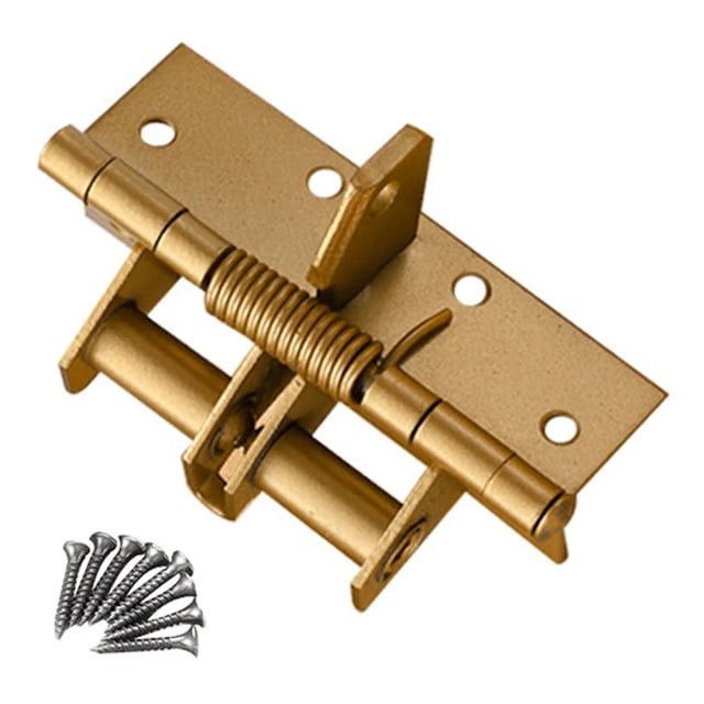 3Pcs Self Closing Spring Door Hinge Mute 4 Inch Cabinet Door Automatic Door Closer Anti-Rust ,Easy to Install