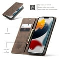 thumbnail image 2 of Dteck Case for Apple iPhone 13 Pro 6.1-inch,Retro Shockproof Wallet Phone Case Kickstand Credit Card Slot Premium Protective PU Leather Flip Magnetic Cover,Coffee, 2 of 8