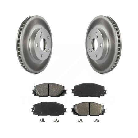 Transit Auto Front Coated Disc Brake Rotors and Semi-Metallic Pads Kit for Car Toyota Prius Lexus CT200h Plug-In KGS-100426