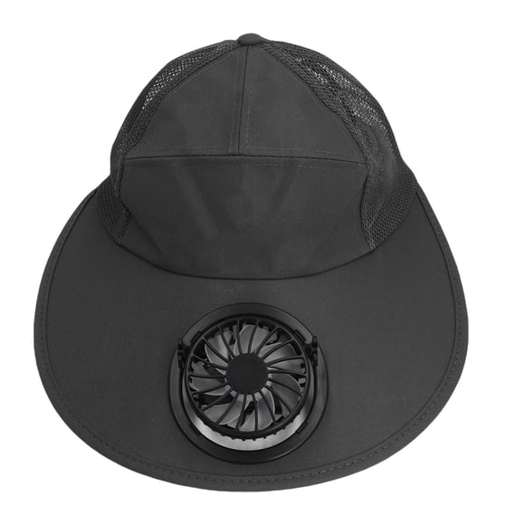 Sombrero Para El Sol Con Ventilador, Gorra Parasol Gris Oscuro Con 3 Velocidades De Viento, Silenciosa Para Actividades Al Aire Libre