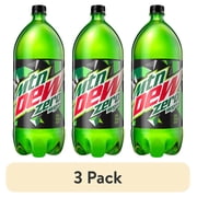 (3 pack) Mountain Dew Zero Sugar Citrus Soda Pop, 2 Liter Bottle
