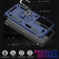 thumbnail image 3 of Samsung Galaxy S21 Ultra 5G Case, Dteck Hybrid Rugged Shockproof Case with 360 Degree Rotation Ring Holder Finger Kickstand for Samsung Galaxy S21 Ultra, Blue, 3 of 5
