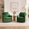 thumbnail image 2 of AFO Swivel Accent Chair with Removable Cushions, Modern Armchair for Living Room, Bedroom, Set of 1, Green, 2 of 8
