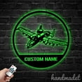 thumbnail image 4 of Handmadetneonsign Airplane Metal Wall Art Light, Aircraft Metal Sign Wall Decor, Pilot House Metal Decor 53941, 4 of 5