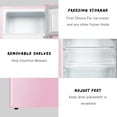 thumbnail image 5 of HUMSURE Mini Fridge With Freezer,3.2 Cu.Ft Compact Refrigerator,Mini Refrigerator With 2 Doors For Bedroom,Office,Kitchen,Apartment,Dorm - Pink, 5 of 6