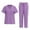 Purple_05#824C, variant on Garbnen Athletic Scrub Set for Women Stretch V-Neck Womens Scrub Tops Printed & Jogger Pants Nurse Uniform with Pockets