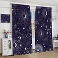 thumbnail image 3 of Sun and Moon Bohemian Curtains for Bedroom & Living Room - Boho Indian Tribal Thermal Insulated Window Drapes - Astrology Curtains 26"W x 45"L (Pack of 2), 3 of 6