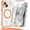 Orange, variant on For iPhone 15 Waterproof Case, [IP68 Underwater Dustproof][Built-in Screen][15FT Military Shockproof], 360 Full Body Sealed Protection Cover Magnetic Frosted Phone Case, 6.1" Purple