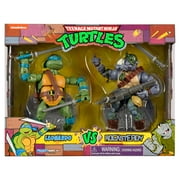 Teenage Mutant Ninja Turtles Leonardo vs. Rocksteady Action Figure Set