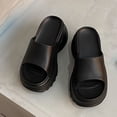 thumbnail image 2 of Platform Slides for Women, Platform Sandals Women Comfortable, Cute Flatform Beach Sandals,Fashion Platform Slippers for Women Slip On Open-Toe Sandals Indoor and Outdoor Use, 2 of 9