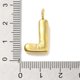 thumbnail image 3 of 1 colgante con forma de letra de globo, de acero inoxidable 304, chapado en oro auténtico de 14 quilates., 3 of 3