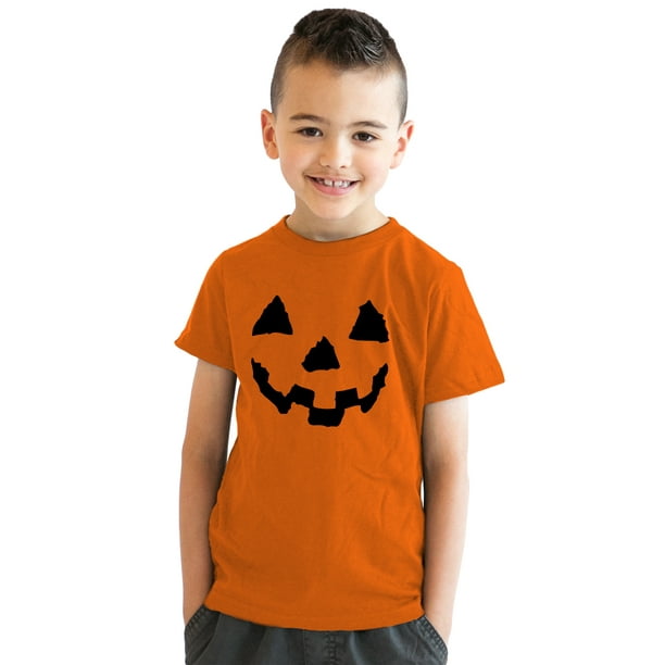 Crazy Dog TShirts Youth Pumpkin Face TShirt Funny Halloween Shirt