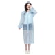 thumbnail image 1 of Chubasquero transparente de punto de onda para adultos, impermeable, con capucha, poncho, impermeable, unisex, portátil, transparente, para lluvia, para adultos, hombres, mujeres (azul), 1 of 5