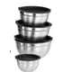 thumbnail image 1 of 4 Pcs Stainless Steel Mixing Bowls Set With Lids Metal Baking Bowls Stackable Bowls For Mixing Whisking Serving Salad Kitchen Prep, 1 of 3