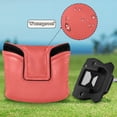 thumbnail image 6 of Haosy Plain Red Golf Mallet Putter Cover Strong Magnetic Leather Golf Club Headcover Closure, 6 of 7