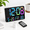 Black-a Rainbow, variant on Black- Multi Digital Alarm Clock with Large Display, Snooze, Temperature for Bedroom Office