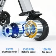 TopMate ES33 Powered Mobility Scooter 3 Wheels Foldable Trike with Seat for Adults Senior, 8 inch Tires Lightweight Electric Scooter with Removable 36V 7.8AH Battery & Reverse Function