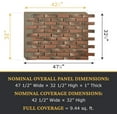 Faux Brick 3D Textured Wall Panel Old Medford Brick 47"L x 32"H x 1