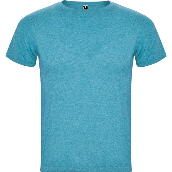 Roly T-Shirt à Manches Courtes pour Hommes en Jersey Chiné avec Renard