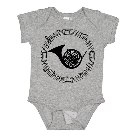 Inktastic French Horn Music Boys or Girls Baby Bodysuit