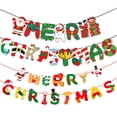 thumbnail image 4 of Bandera navideña de papel, adornos navideños para el hogar, guirnalda, Papá Noel, Navidad, decoración navideña, Año Nuevo 2024, 2025, 4 of 5
