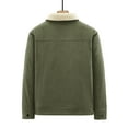 thumbnail image 6 of COSFO Mens Winter Jacket Green Ribbed Zip Up Corduroy Outerwear Long Sleeve with Pockets Loose Fit Collar Mens Winter Coats, 6 of 6