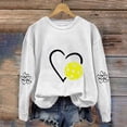thumbnail image 1 of FcBaudy Chandails en Molleton pour Femmes, Chandails en Molleton Sans Capuche, Chandails en Molleton Décontractés à Manches Longues Imprimés Col Rond Blouse pour Femmes, 1 of 3