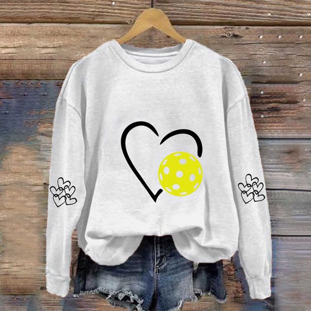 FcBaudy Chandails en Molleton pour Femmes, Chandails en Molleton Sans Capuche, Chandails en Molleton Décontractés à Manches Longues Imprimés Col Rond Blouse pour Femmes
