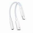 thumbnail image 5 of USB C Headphone Adapter 2 in 1 Type C to 3.5mm Jack & Type C Splitter Cable Cord Supports 15W Fast Charging for Phones, 5 of 11