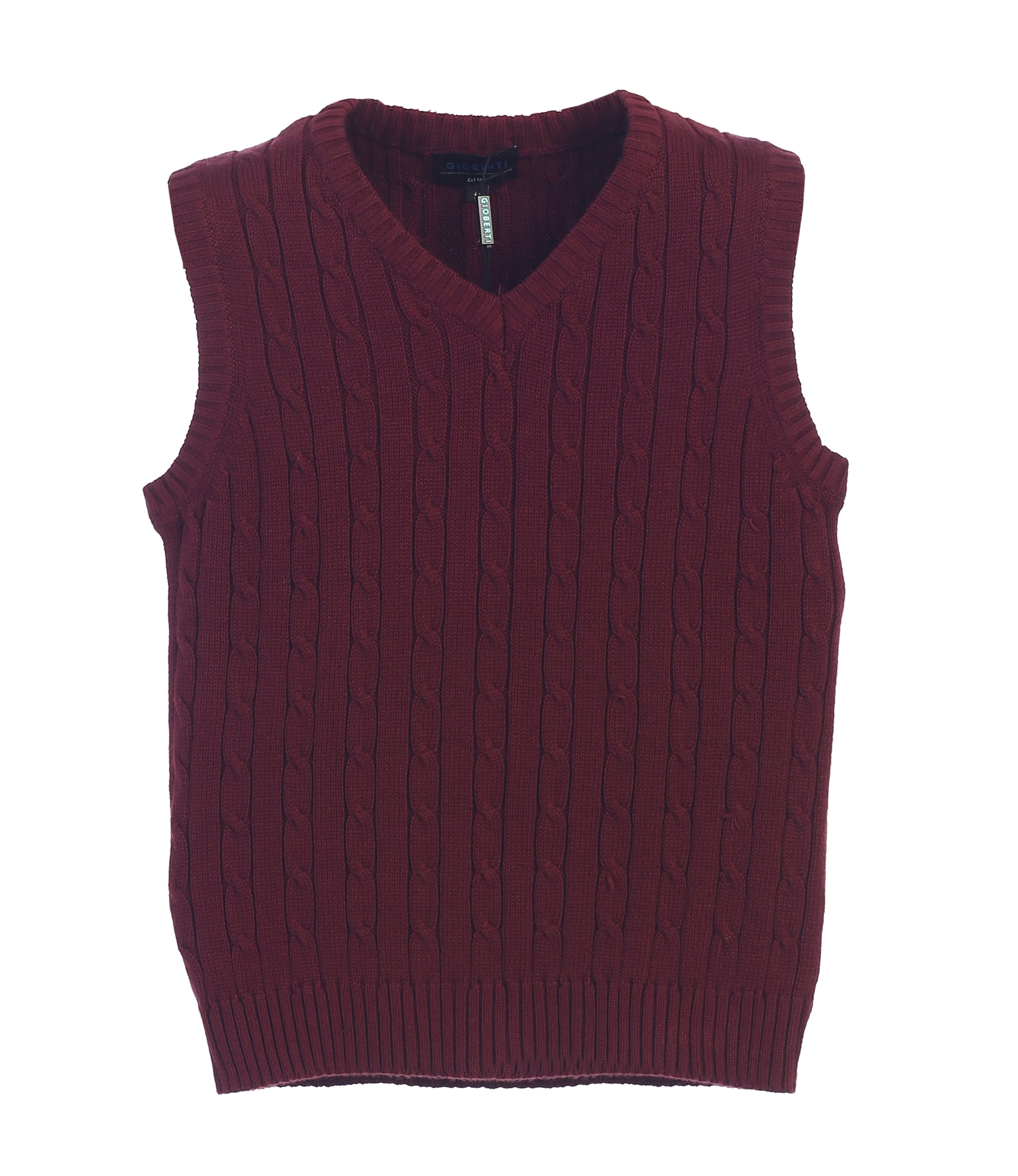 La vogue Kids Boys V-Neck Knit Vest Sweater Casual Twist Knit School Uniform Sleeveless Sweater Waistcoat 