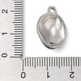 thumbnail image 3 of Anti-Tarnish 304 Stainless Steel Pendants Oval Charm Stainless Steel color 19x13x3.5mm Hole: 1.6mm, 3 of 3