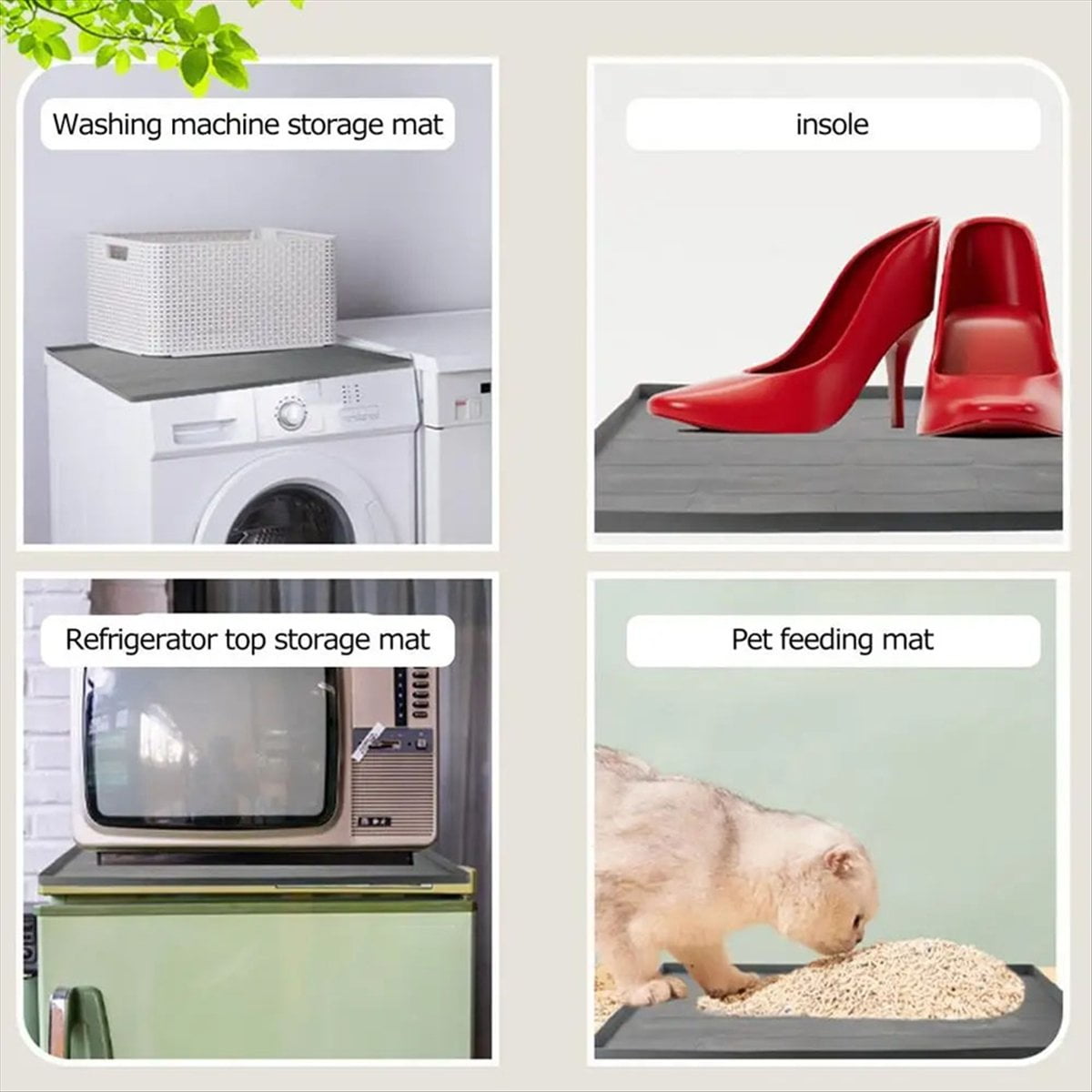 Dryer Mat for Top of Dryer Silicone Washer Dryer Cover Top Washing Machine Cover Dust-Proof Waterproof Protector Mat B