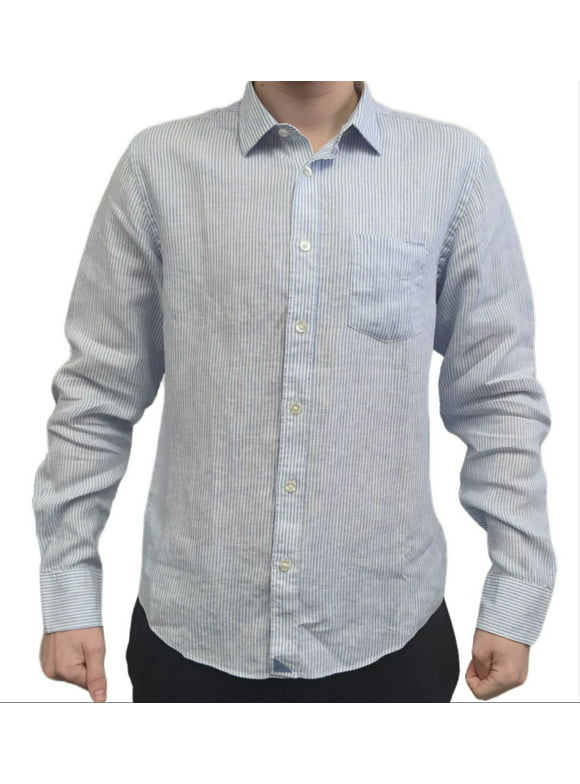 UNTUCKit Men's Wrinkle Resistant Vignoles Shirt, Blue, Medium