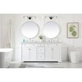 thumbnail image 6 of Elegant Decor Clarence 72" Solid Wood and Metal Double Bathroom Vanity in White, 6 of 8