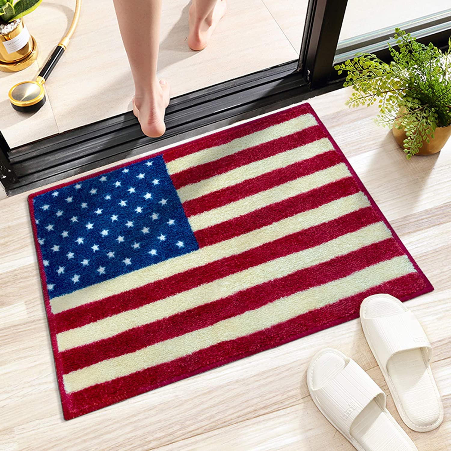 American Flag Bath Mats Red White And Blue Small Bathroom Rugs For Bathtub Patriotic Funny Bathroom Decor Cute Plush Bathtub Mat Water Absorbent Non Slip Bath Mat Walmart Com Walmart Com