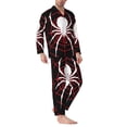 thumbnail image 2 of KLL Spider On The Web Sleepwear Mens Flannel Pajamas,Long Cotton Pj Set, 2 of 7