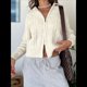 thumbnail image 4 of Cárdigan de Punto con Cuello Alto y Larga para Mujer, Moderno y Elegante, con Cremallera Frontal, Abrigo Extragrande para Otoño M, 4 of 6
