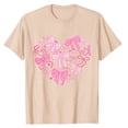 thumbnail image 4 of Sevevn Womens Fashion Valentine's Day Heart-Shaped Print Tops, Short Sleeve Out Blouse Round Neck T-Shirt Tops Beige XL Family Gifts, 4 of 4