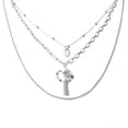 thumbnail image 4 of Collier pour Femmes à la Mode à Multiples Couches avec Surpiqûres Géométriques et Lettres en Perles, 4 of 8