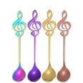 thumbnail image 1 of Stainless Steel Musical Notes Coffee Milk Stirring Teaspoon Ice Cream Spoon, 1 of 6