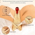 thumbnail image 4 of Bamboo Book Binding Cradle with an Awl, Wood Bookbinding Punching Cradle with Piercing Guide,Easy to Use Guide, 4 of 5
