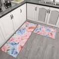 thumbnail image 2 of Pioneer Flower Floral Print Pattern Kitchen Rugs Sets Of 2,Anti Fatigue Kitchen Mat Rugs Non Slip Washable,Decorative Kitchen Floor Mats for Kitchen,Sink,Laundry,17"x30"+17"x47", 2 of 7