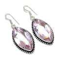thumbnail image 2 of Natural Pink Kunzite Gemstone 925 Sterling Silver Jewelry Earring 2.17", 2 of 2