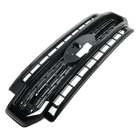 waltyotur Front Upper Bumper Grille Grill Black Mesh Plastic For 2020-22 Ford F-250 F-350