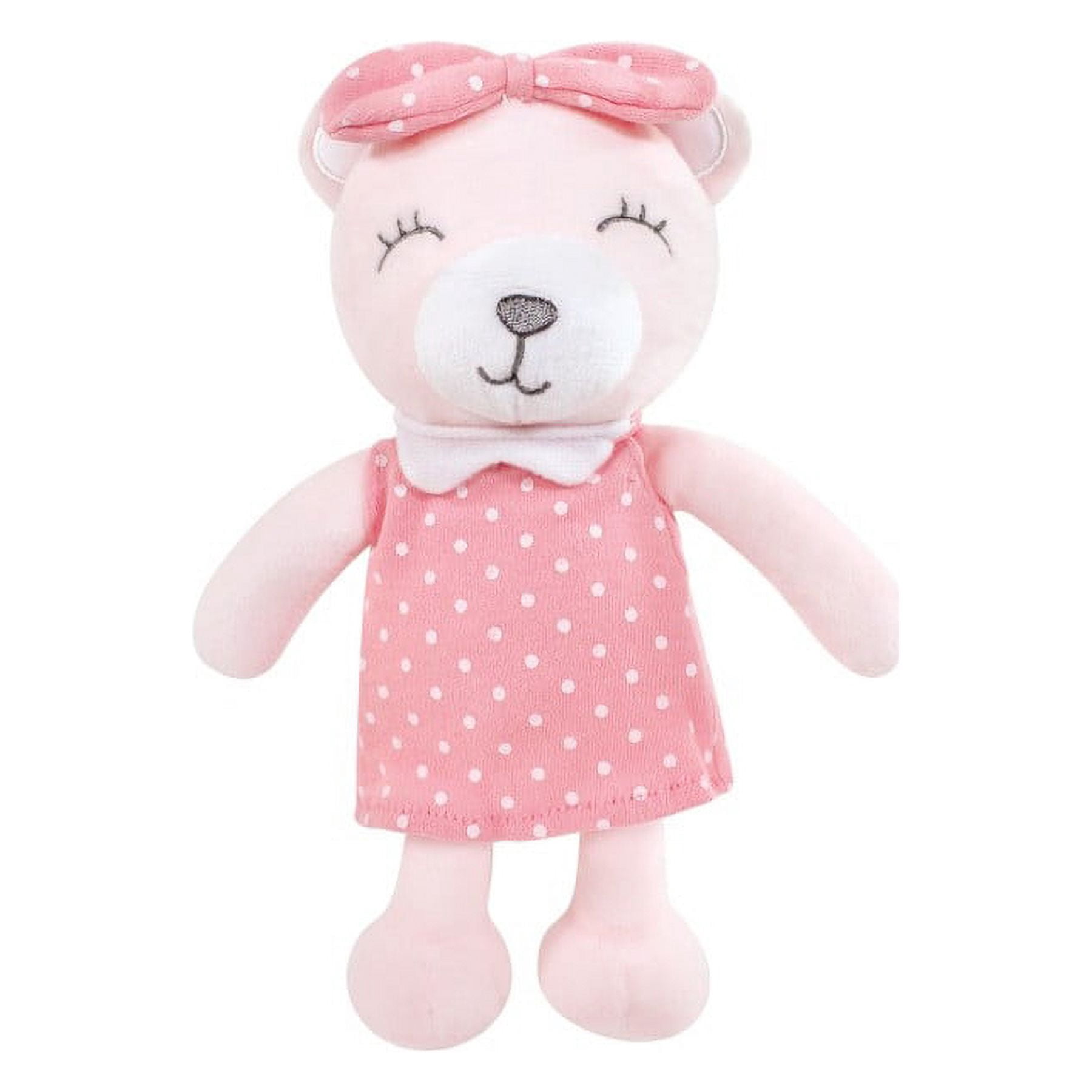 Hudson Baby Infant Girl Plush Bathrobe and Toy Set, Bear Girl, One Size