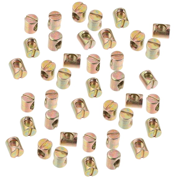 HOMEMAXS 55 Pcs Dowel Screws Nut Connector Bolts for Furniture 1.20X0.90X0.90CM